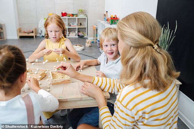 Colleagues at the daycare center noticed the woman's strange behavior (stock photo)