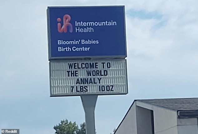 New parents not only chose a very unique name for their baby girl, but also publicly displayed it on a large billboard (see photo) for everyone to see