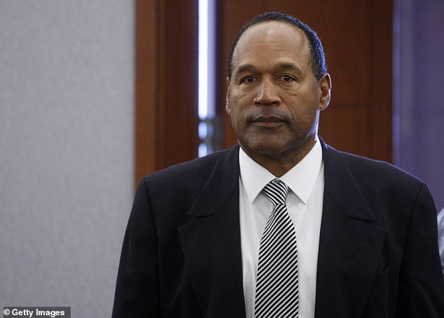 OJ Simpson's shocking tribute at the 2024 BET Awards on Sunday has been heavily criticized by the families of murder victims Nicole Brown and Ron Goldman - Simpson pictured in 2008