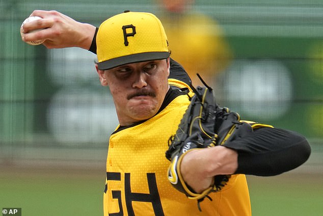 Pittsburgh Pirates starting pitcher Paul Skenes throws a pitch against the Mets on July 5