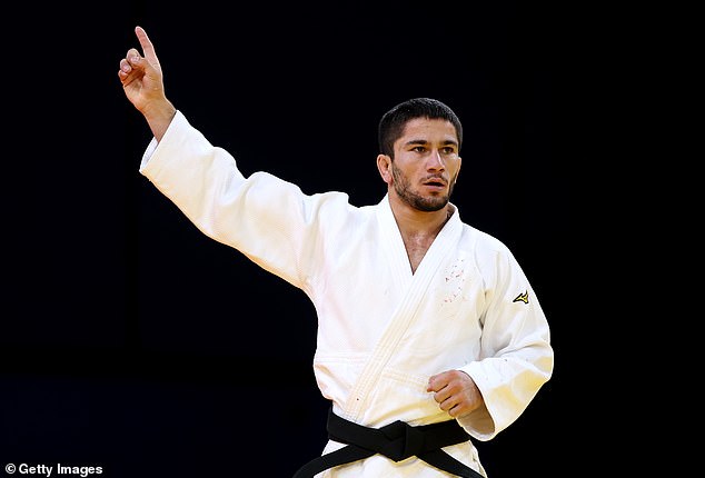 Tajikistan's Nurali Emomali (above) defeated Israel's Baruch Shmailov at the Olympic Games on Sunday