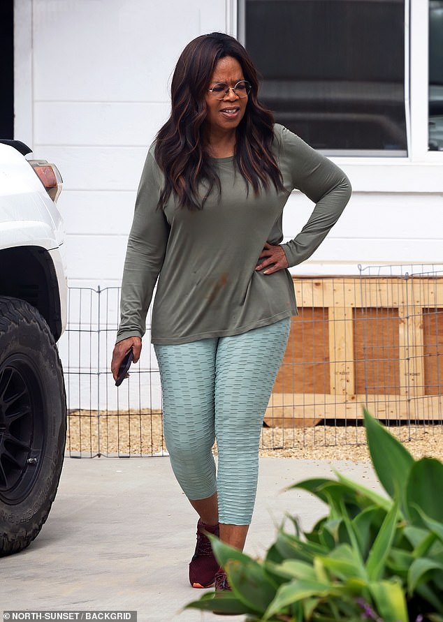 Oprah Winfrey, 70, showed off the incredible progress she's made on her weight loss journey when she was spotted at a Santa Barbara gym on Tuesday