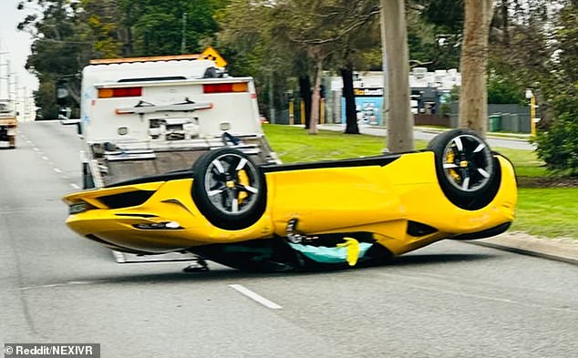 The luxury sports car can cost up to $995,000. The two male occupants fortunately escaped unharmed from the crash.