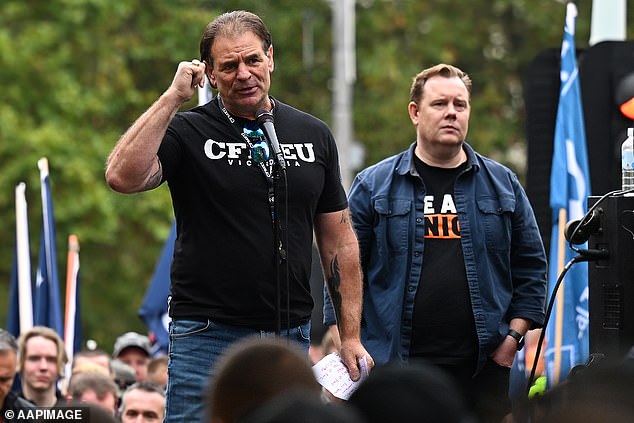 Former Victorian CFMEU leader John Setka (left) has resigned following investigations into the powerful branch