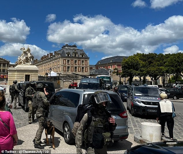 The French elite police unit GIGN was sent to the scene of the crime and images shared on social media showed heavily armed units surrounding the palace