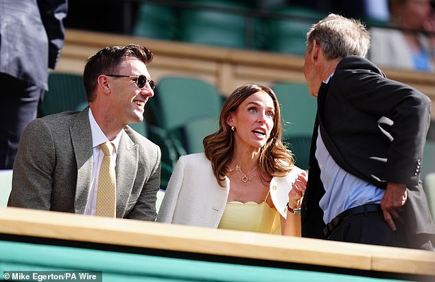 The Australian skipper and his wife Becky were dressed to the nines for their appearance at some of the most sought-after venues at Wimbledon