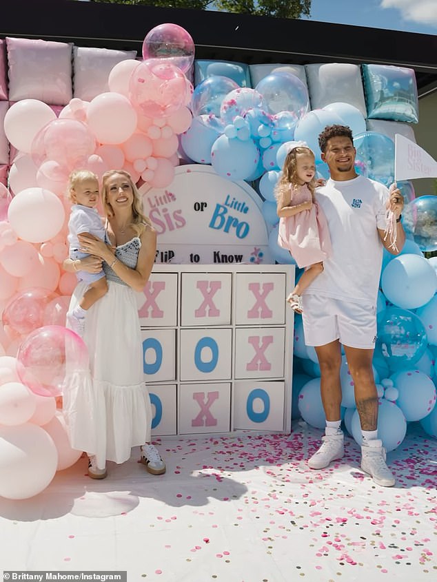 Patrick and Brittany Mahomes announced their third child will be a girl during a heartwarming gender reveal party