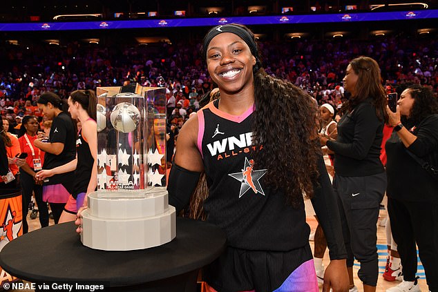 Arike Ogunbowale, the WNBA All-Star points record against the US Olympic team on Saturday