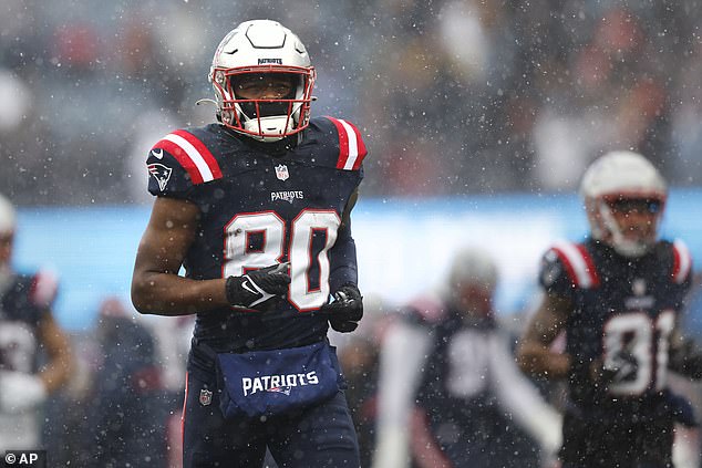 New England Patriots wide receiver Kayshon Boutte (80) will not be charged with gambling