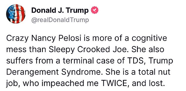 Pelosi's importance to Biden's decision was underscored by a series of interventions from Donald Trump on his Truth Social network on Wednesday night