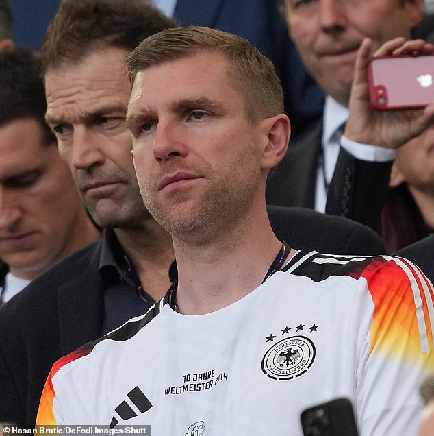 Per Mertesacker cheered on Germany from the stands earlier this summer during the 2024 European Championship