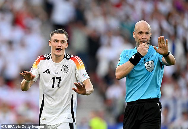 Anthony Taylor infuriated German fans after failing to award them a penalty in their loss to Spain