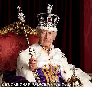 Making History: At his coronation, King Charles wore the mantle made for George VI