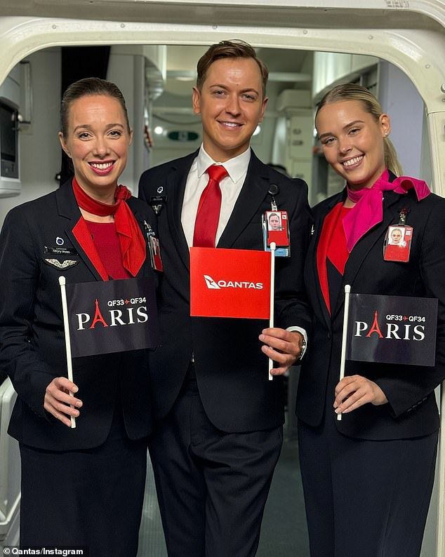 The first-ever direct flight from Australia to Paris took off from Perth on Sunday