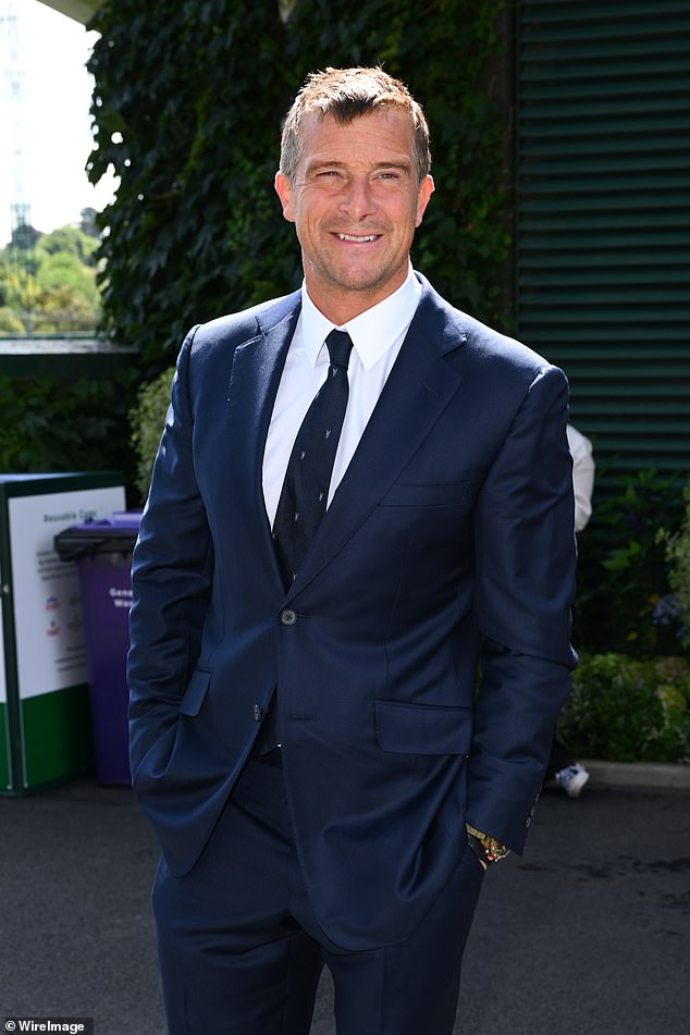 Bear Grylls has said he wishes his friend Russell Brand the best. Pictured: Attending day four of Wimbledon on July 4