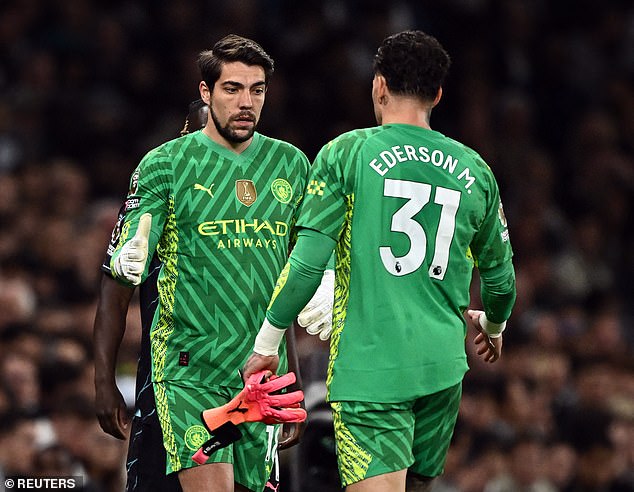 Stefan Ortega (left) has been Ederson's deputy since his arrival two summers ago