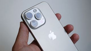 iPhone 15 Pro review rear handheld angle camera