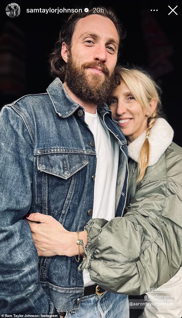 Sam Taylor-Johnson shared a rare loved-up photo with her actor husband Aaron on Instagram on Monday, after criticizing people's 