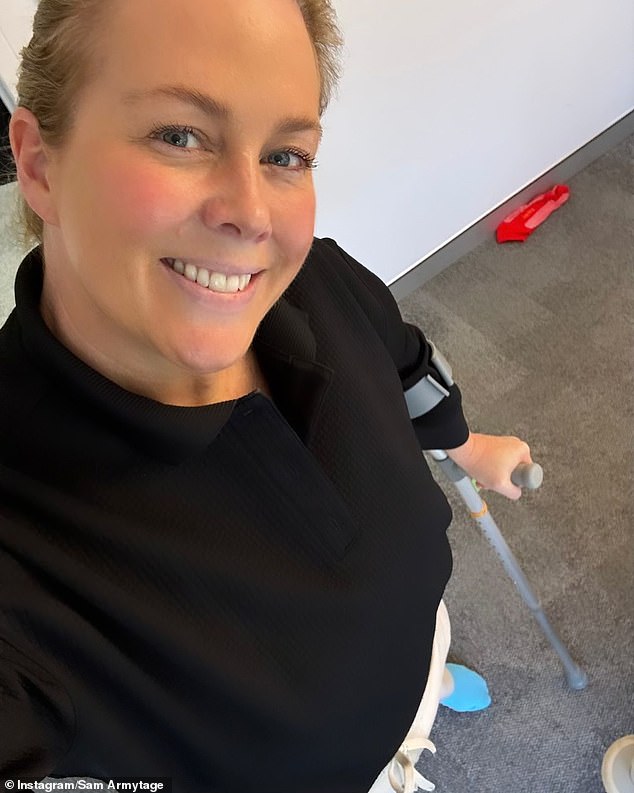 Samantha Armytage (pictured) has updated her fans on her health following hip surgery