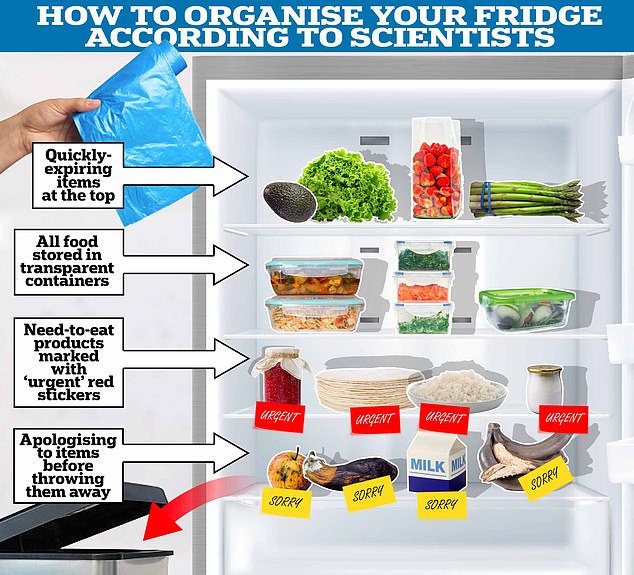 Scientists in Japan have come up with four tips to reduce the amount of food from your fridge that ends up in the trash