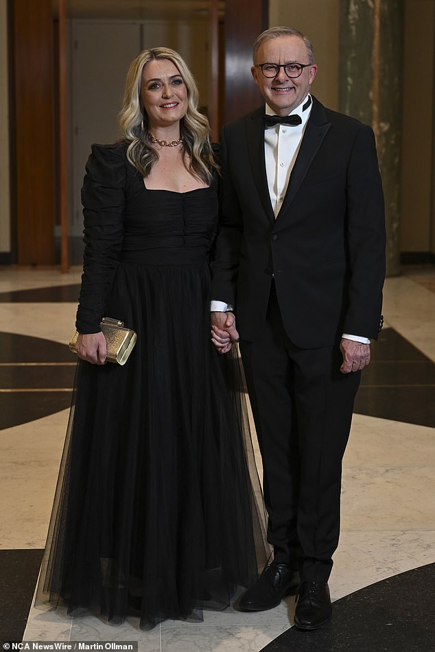 Prime Minister Anthony Albanese arrived at the Midwinter Ball last year with his current fiancée Jodie Haydon