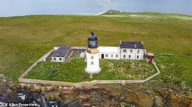 A secluded seven-bedroom property is for sale for just £80,000 in the form of four lighthouse keeper's buildings