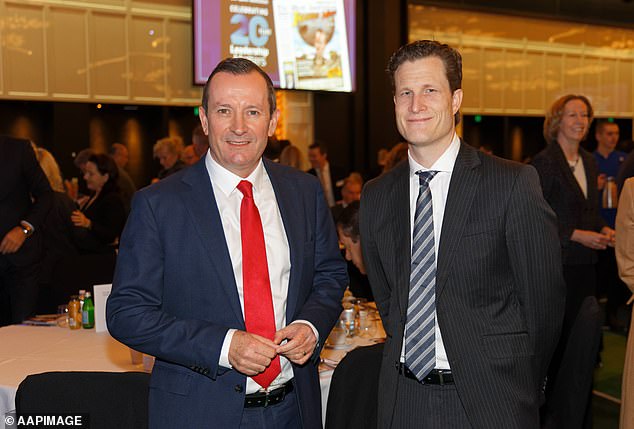 Seven Network's new news boss Anthony De Ceglie, pictured with former Western Australian Premier Mark McGowan in 2022, is pushing through changes at Seven, where insiders say the atmosphere is toxic and 'like a funeral'