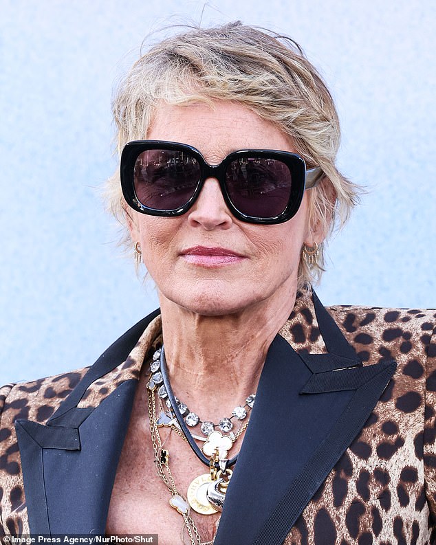 Sharon Stone said her entire $18 million savings evaporated during her seven-year recovery from a debilitating stroke she suffered in 2001, in an interview with the Hollywood Reporter published Tuesday; pictured June 17 in Hollywood