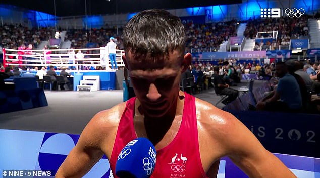 The Australian was knocked out in the round of 16 of the men's boxing