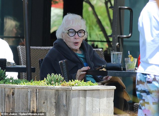 Shirley MacLaine, 90, was photographed Sunday grabbing a bite to eat at Kristy's Village Cafe restaurant in Malibu, California