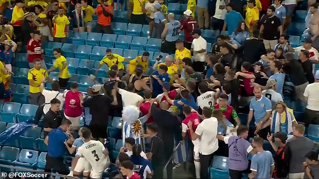 Darwin Nunez clashed with supporters after Uruguay's 1-0 defeat to Colombia on Wednesday