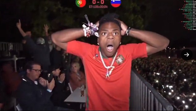 Social media influencer IShowSpeed ​​​​reacted with surprise when his idol missed the chance to give Portugal the lead