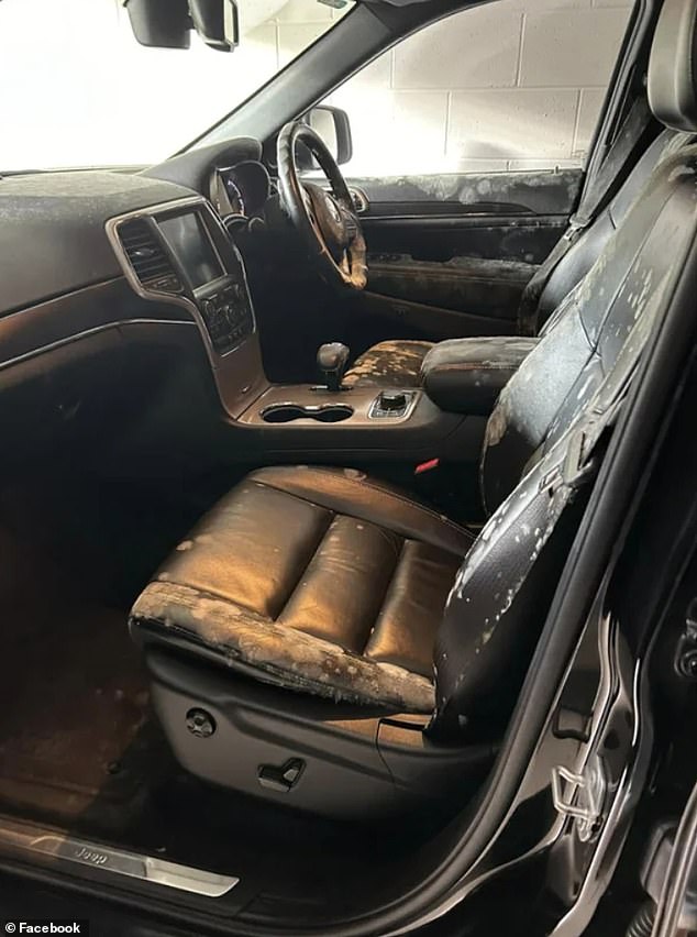 A family returning from abroad discovered that their car (pictured) was infested with mold that had spread throughout the interior, including the seats, steering wheel, console, floors and doors