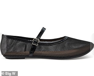 Big W's Mesh Ballet Flat is a $10 knockoff of a viral shoe that celebrities wore in Europe this summer