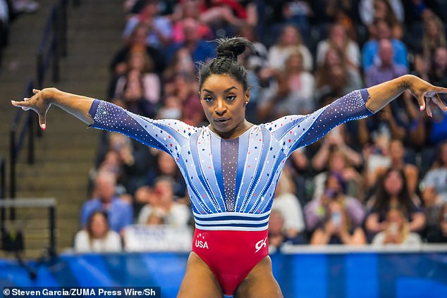 Biles performed Taylor Swift's hit 