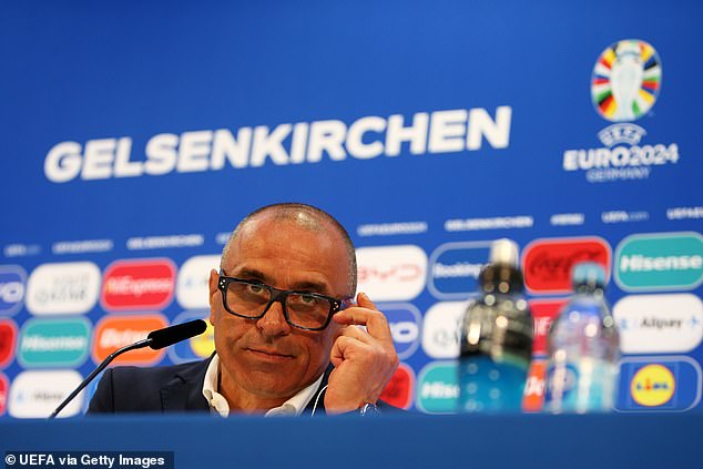 Slovakia manager Francesco Calzona spoke at a press conference on Sunday