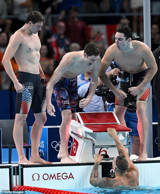 Snoop Dogg cheered as Team USA won gold in the men's 4x100-meter freestyle relay