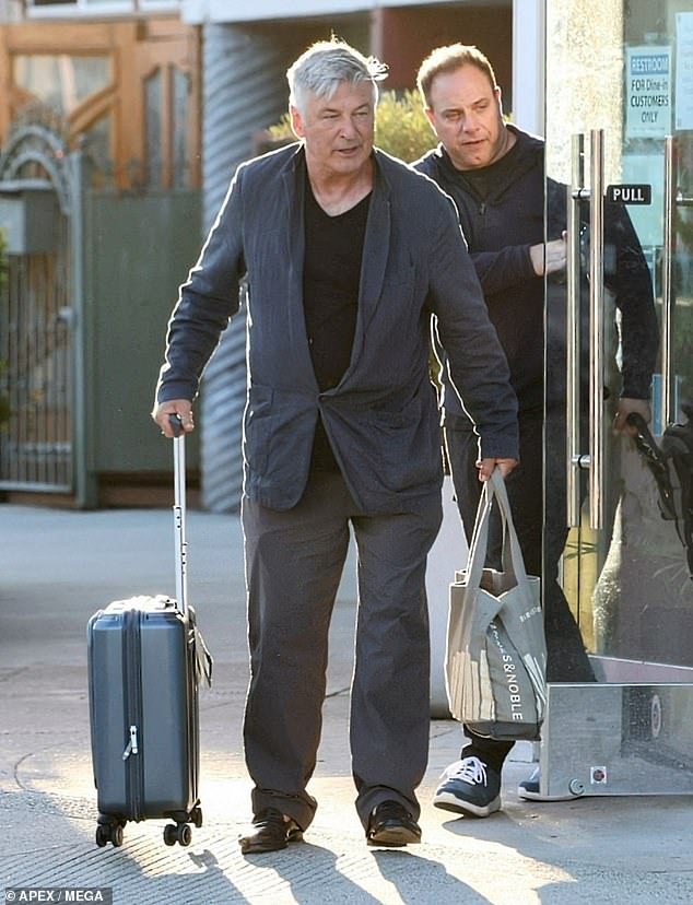 Alec Baldwin looked somber as he grabbed lunch with Rust producer and manager Matt DelPiano in LA this week — just days before his involuntary manslaughter trial gets underway