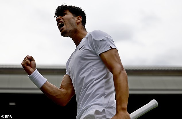 Carlos Alcaraz got off to an encouraging start to his Wimbledon title defense on Monday