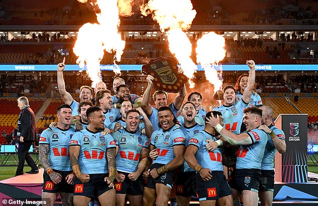 The Blues made history with only their third win in a deciding match in Brisbane, prompting wild celebrations in the dressing rooms