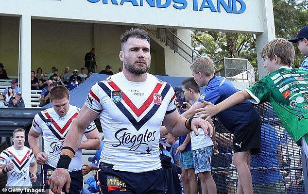 Crichton is pictured running onto the field during his Reserves comeback match against Newtown