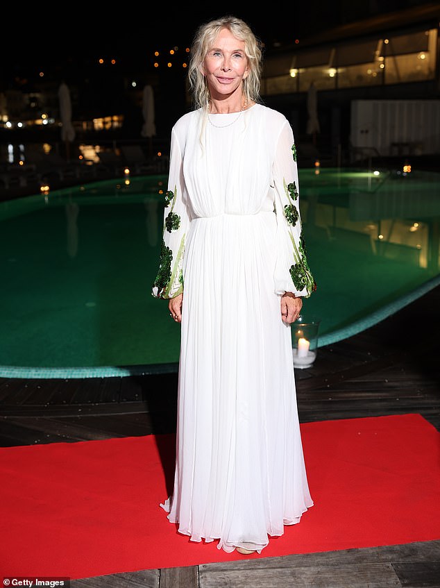 Trudie, who married Sting in 1992, exuded elegance in a flowing white dress as she posed on the red carpet ahead of the ceremony