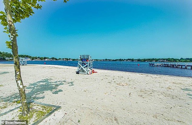 The beach in Beachwood, New Jersey on the Jersey Shore, pictured, will be closed to swimming for the rest of the summer after high levels of bacteria were found in the water