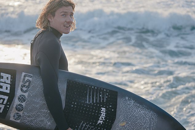 Kai McKenzie, pictured, was surfing at North Shore Beach on the NSW mid-north coast when he was attacked by a shark