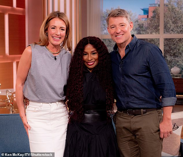 This Morning, which unveiled new presenters Cat Deeley (L) and Ben Shephard (R) in March, has been interviewing A-listers in recent months (pictured with guest Chaka Khan)