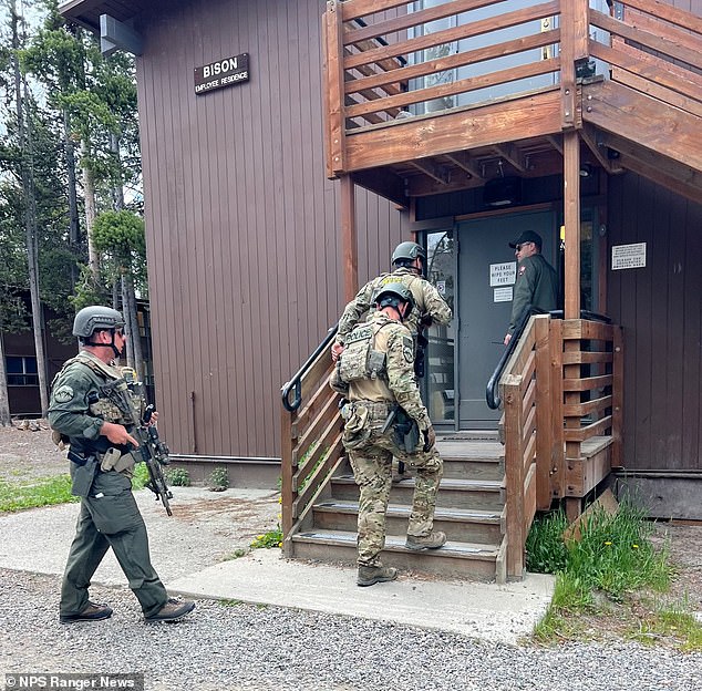 Yellowstone Park rangers searched the park before encountering Fussner around 8 a.m., where he was shot and killed when he attempted to open fire on a building filled with people