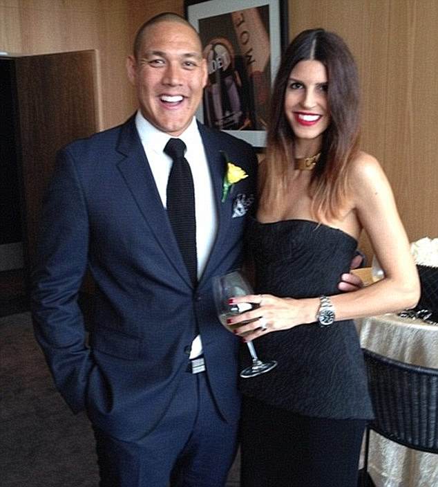 Geoff Huegill made headlines in 2014 after he and his ex-wife Sara were reportedly found in a suite at Royal Randwick with a small amount of cocaine (the couple are pictured on the day of the drug bust).