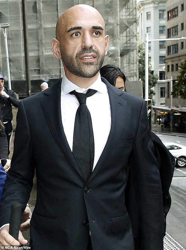 Mr Uzun (pictured) has pleaded not guilty to the brawl in connection with the alleged clash with the football commentator outside Totti's Rozelle on April 27