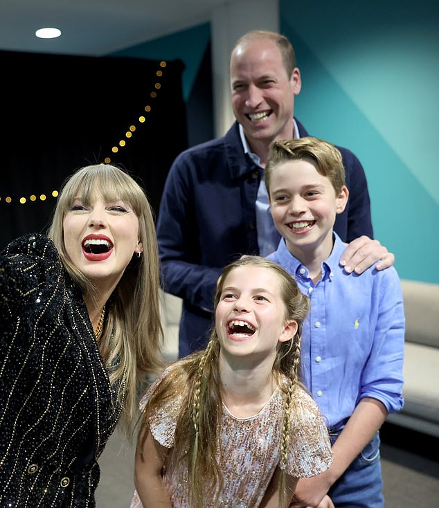 Taylor Swift fans are known to love friendship bracelets. Prince George and Princess Charlotte, pictured here with the world-famous pop star, and the Prince of Wales, during her concerts in London in June, are also big fans of the singer.