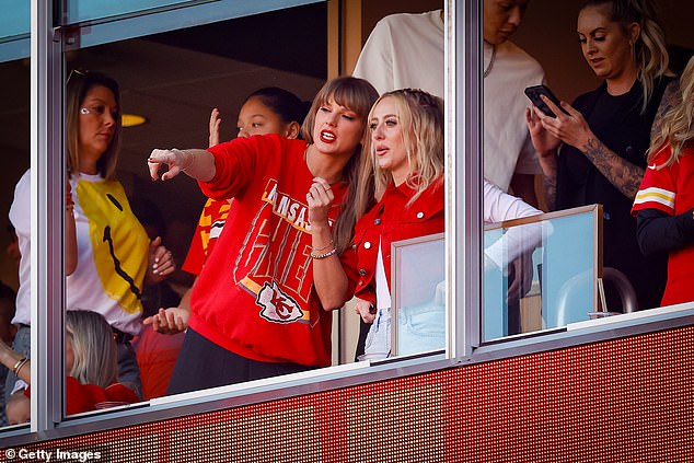 Taylor Swift was in a luxury suite with Patrick Mahomes' wife, Brittany, on a few occasions